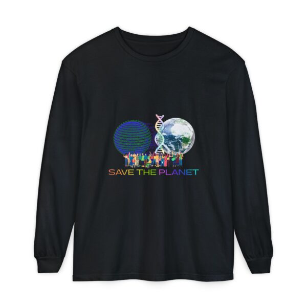 Save the Planet with I Refuse to be Programmed Monogram Long-Sleeve Cotton Shirt for Men