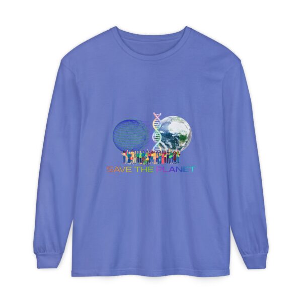 Save the Planet with I Refuse to be Programmed Monogram Long-Sleeve Cotton Shirt for Men