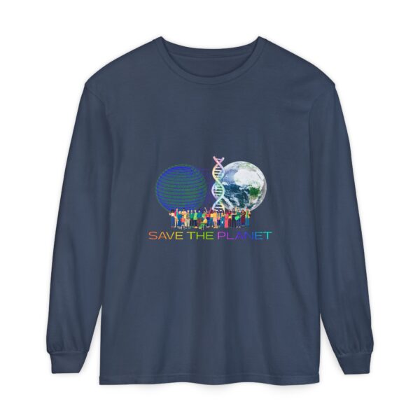 Save the Planet with I Refuse to be Programmed Monogram Long-Sleeve Cotton Shirt for Men