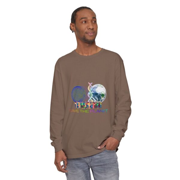 Save the Planet with I Refuse to be Programmed Monogram Long-Sleeve Cotton Shirt for Men