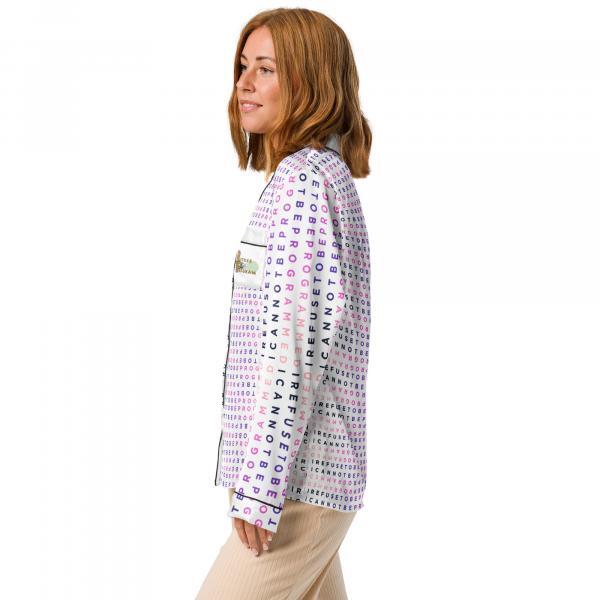 I Refuse to be Programmed Signature "BlackPink" Monogram Long Sleeve Pajama Top