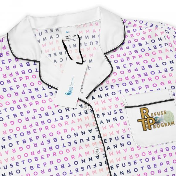 I Refuse to be Programmed Signature "BlackPink" Monogram Long Sleeve Pajama Top