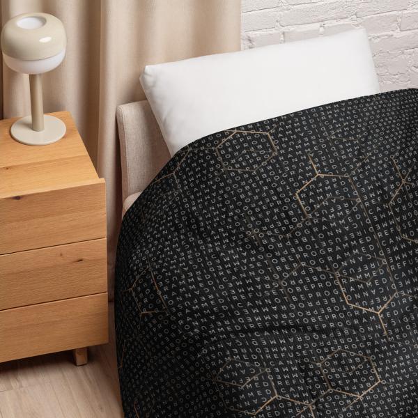 I Refuse to be Programmed White Monogrammed Lightweight Comforter