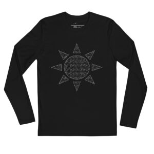 mens fitted long sleeve shirt black front 69563c6215842