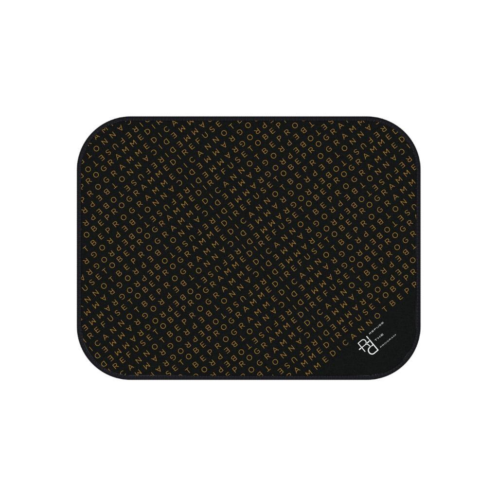 Refuse the Program I Refuse to be Programmed Gold Monogram Car Floor Mats (Set of 4)