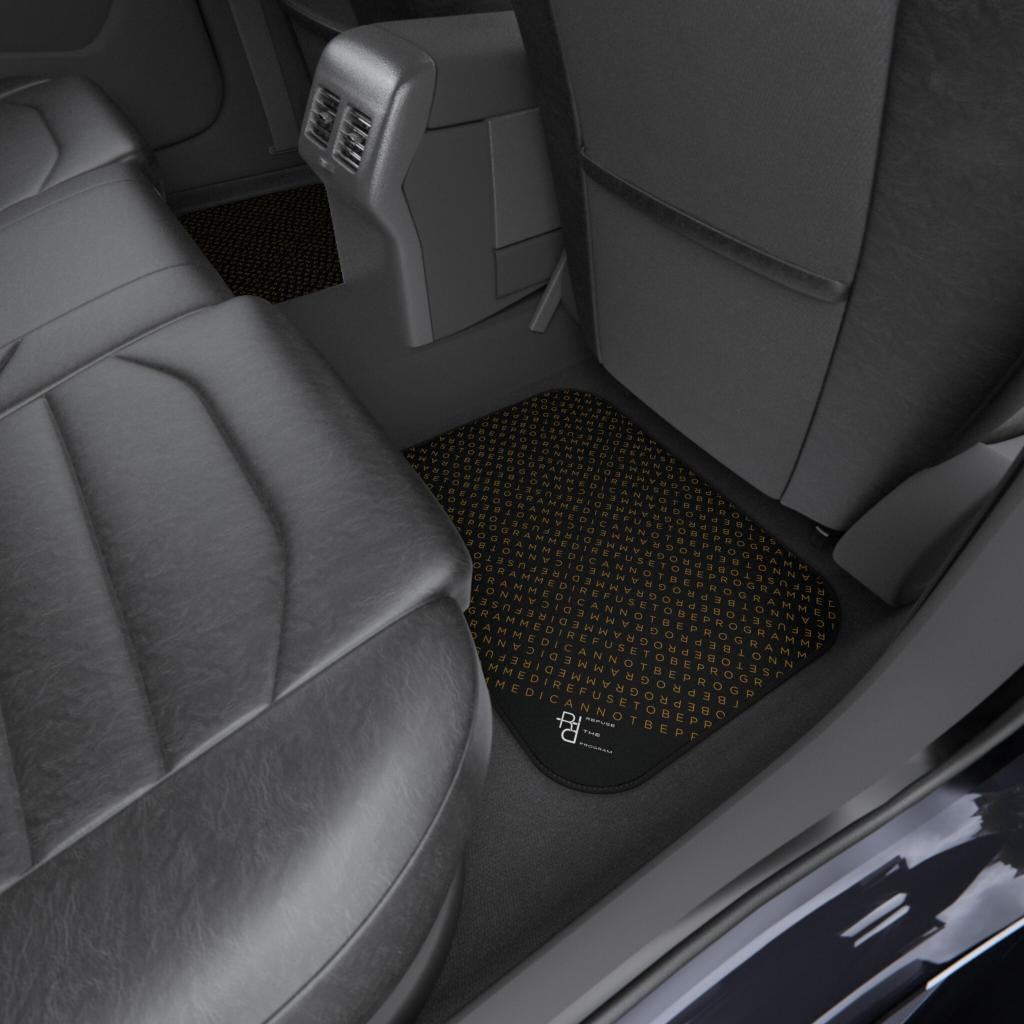 Refuse the Program I Refuse to be Programmed Gold Monogram Car Floor Mats (Set of 4)