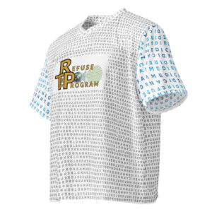 Refuse the Program "It Didn't End With Epstein" Box Football Jersey with Sapphire and Black IR2BP Monogram - Image 6
