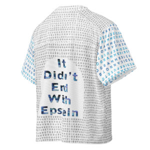 Refuse the Program "It Didn't End With Epstein" Box Football Jersey with Sapphire and Black IR2BP Monogram - Image 7