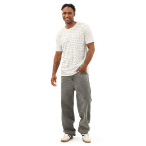 I Refuse to Be Programmed Gold Print Monogram White Cotton Shirt for Men - Image 3