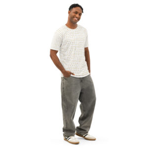I Refuse to Be Programmed Gold Print Monogram White Cotton Shirt for Men - Image 5