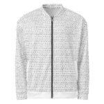 all over print unisex bomber jacket white front 69e07aa841b03
