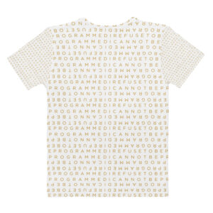 I Refuse to be Programmed Gold Monogram Women's Cotton T-Shirt - Image 2